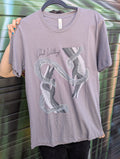 Cloud Walking Rainbow Hands Tee - Gray