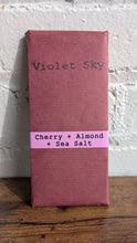 Load image into Gallery viewer, Cherry + Almond + Sea Salt 77% Dark Chocolate
