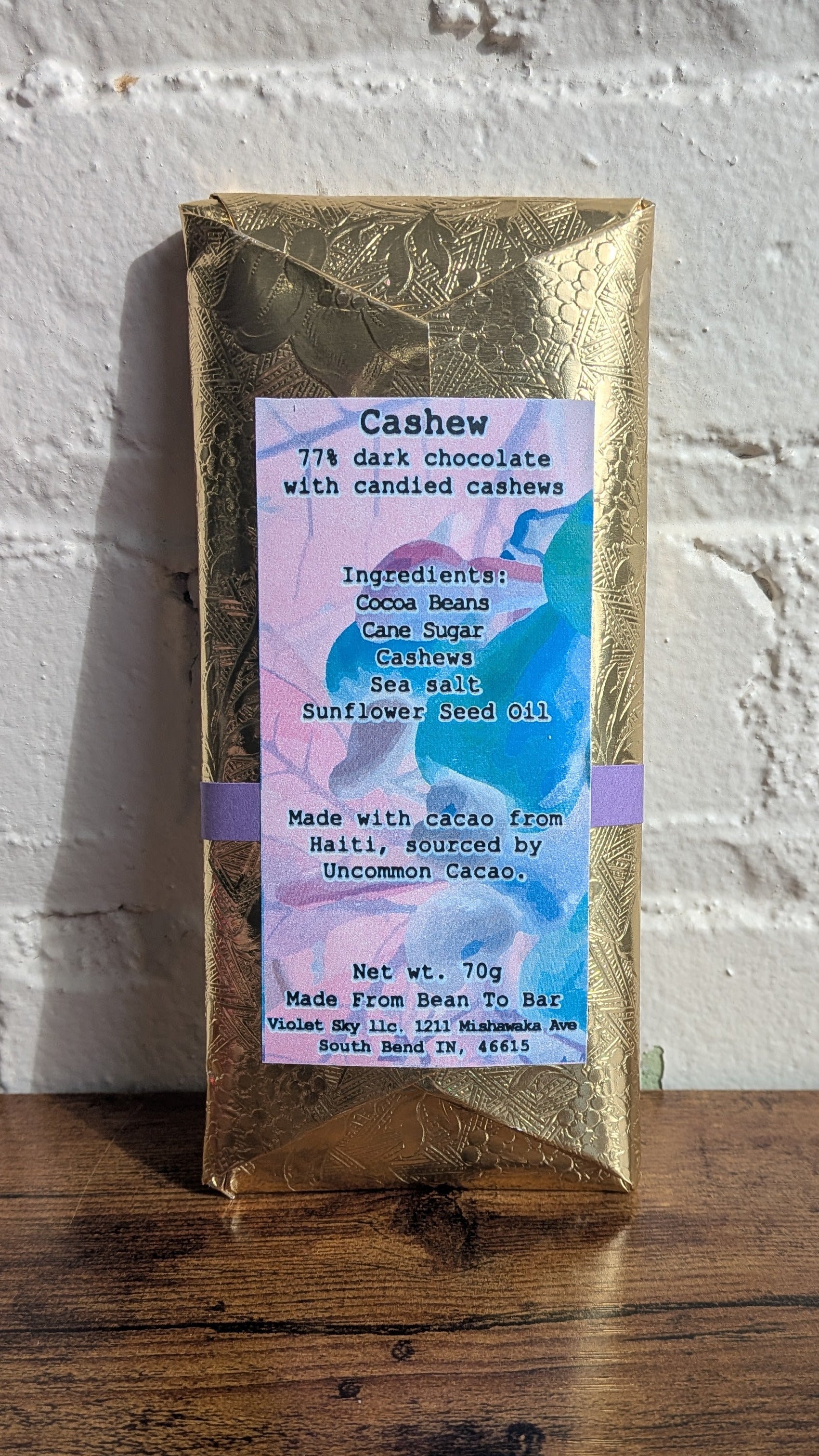 Cashew 77% Dark Chocolate