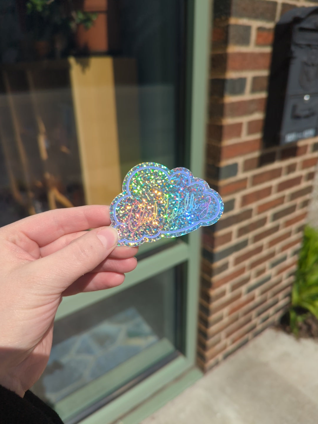 Cloud Walking Holographic Cloud Sticker